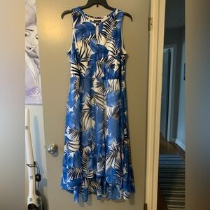 Lane Bryant Blue Floral Midi Dress - Size 18